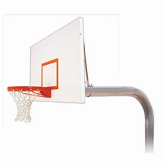 Brute Excel Steel In Ground Fixed Height Basketball System, Columbia Blue