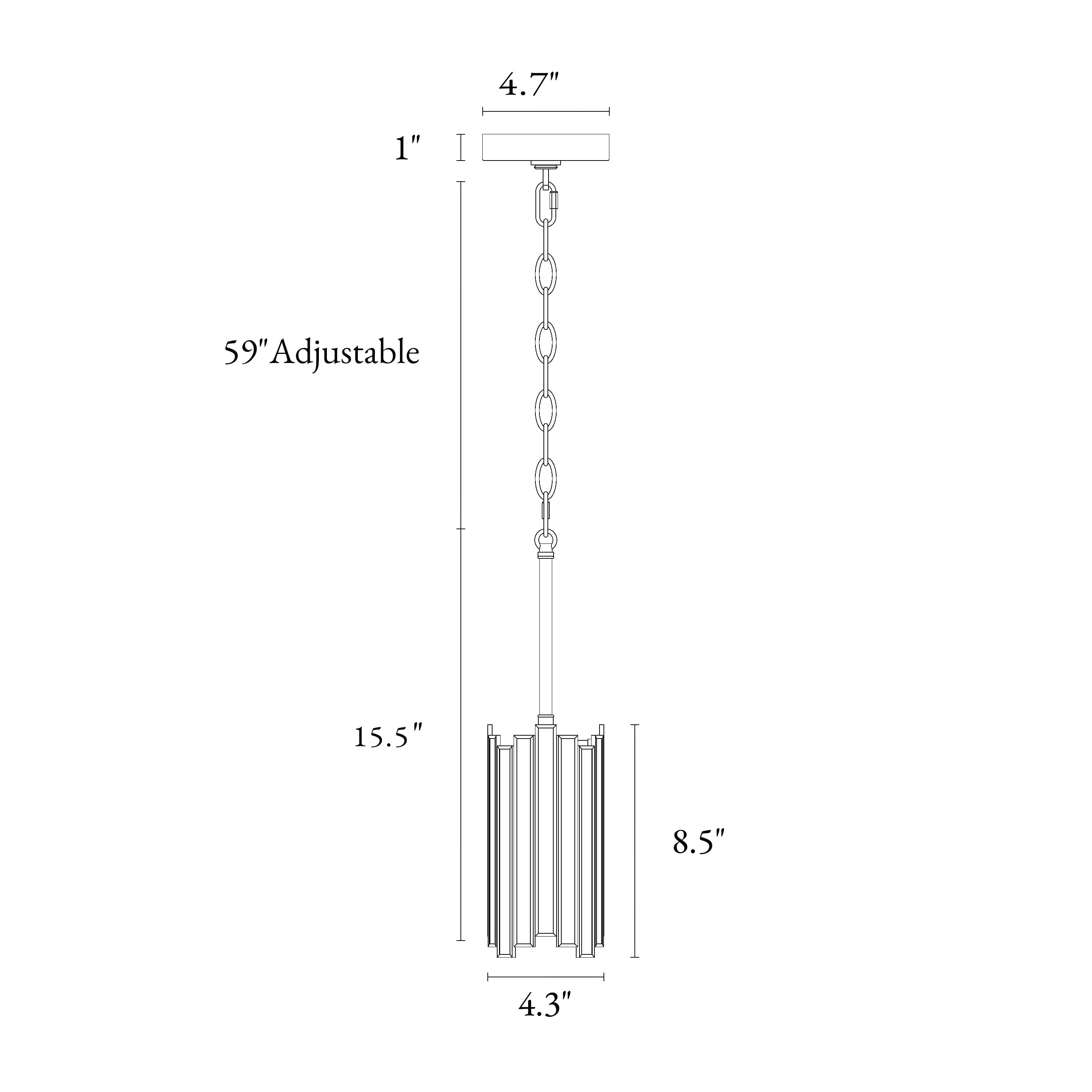 LNC 4-in Gold Art-Glass Cylinder Mini Pendant Light, Adjustable for Kitchen Island & Foyer