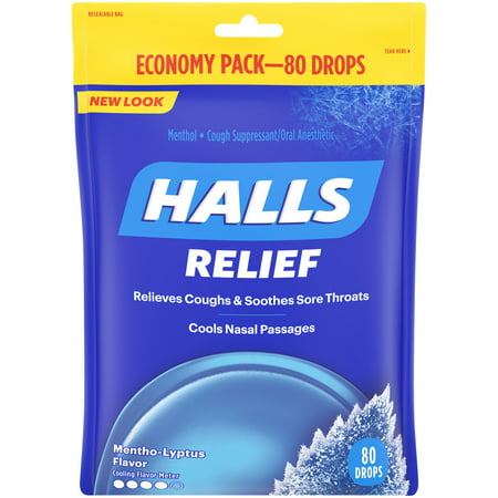 HALLS Mentho-Lyptus Cough DropsIncludes one 80 ct. bag of HALLS Mentho-Lyptus Flavor Cough