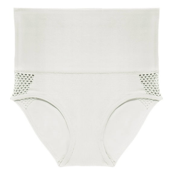 LNWUY Tummy Control Shapewear Panty for Women Seamless Body Shaper Panties High Waist Shaping Underwear Brief White L