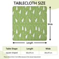 thumbnail image 2 of Green Christmas Tree Pattern Square Fitted Tablecloth with Elastic Edge,Square Table Cover,Washable Elastic Table Cover for Home Kitchen Party Decor 36"x36", 2 of 6