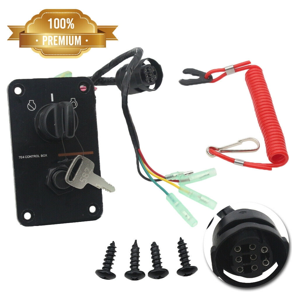 Outboard Single Engine Key Switch Assembly Panel for Yamaha 70482570