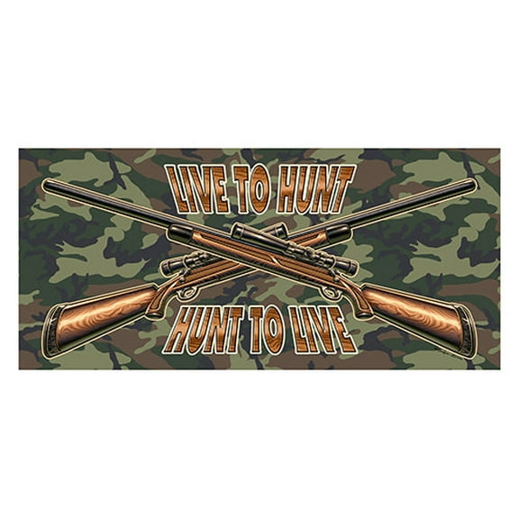 Live To Hunt Hunt To Live Novelty Sign | Indoor/Outdoor | Funny Home Décor for Garages, Living Rooms, Bedroom, Offices | SignMission personalized gift Wall Plaque Decoration