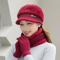 thumbnail image 4 of Fashion Women Scarves Keep Warm Peaked Cap Knitted Hat Beanies Hats Winter Hat BEIGE, 4 of 8