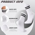 thumbnail image 4 of 8 Pairs Womens Crew Socks Striped Women Sports Crew Socks, Size 6-8, 4 of 7