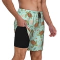 thumbnail image 2 of Balery Cute Sea Turtles Bañador para hombre, shorts de playa de secado rápido con entrepierna y forro de compresión-Large, 2 of 6