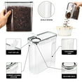 thumbnail image 5 of Sorbus Clear Plastic 2-Pack Airtight Coffee Bean Storage Container Set with Easy-Access Lids - Keeps Coffee Beans Fresh, BPA-Free, 5 of 5