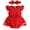 Red, variant on gdxvjhbj Toddler Girl Romper Newborn Baby Girl Romper Dress Floral Short Sleeve Ruched Jumpsuit Ruffle Bodysuit Headband Infant Summer Outfits 0 3 6 9 12 18 24 Months (Red,12-18 Months)