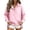 95#Pink, variant on Women's Pullover Long Sleeve Snap Button Henley Neck Oversized Solid Color Loose Fit Casual Sweatshirts Dark Gray S
