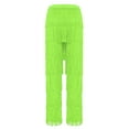 thumbnail image 4 of LiiYii Pantalon de Danse Latine à Franges pour Femmes Salsa Tango Samba Rumba Performance Vert Fluorescent S, 4 of 5