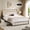 Beige, variant on GUNAITO Queen Bed Frame with Headboard, Platform Bed with 2 Drawers, Velvet Upholstered Bed Frame with LED Lights & Charging station, Black
