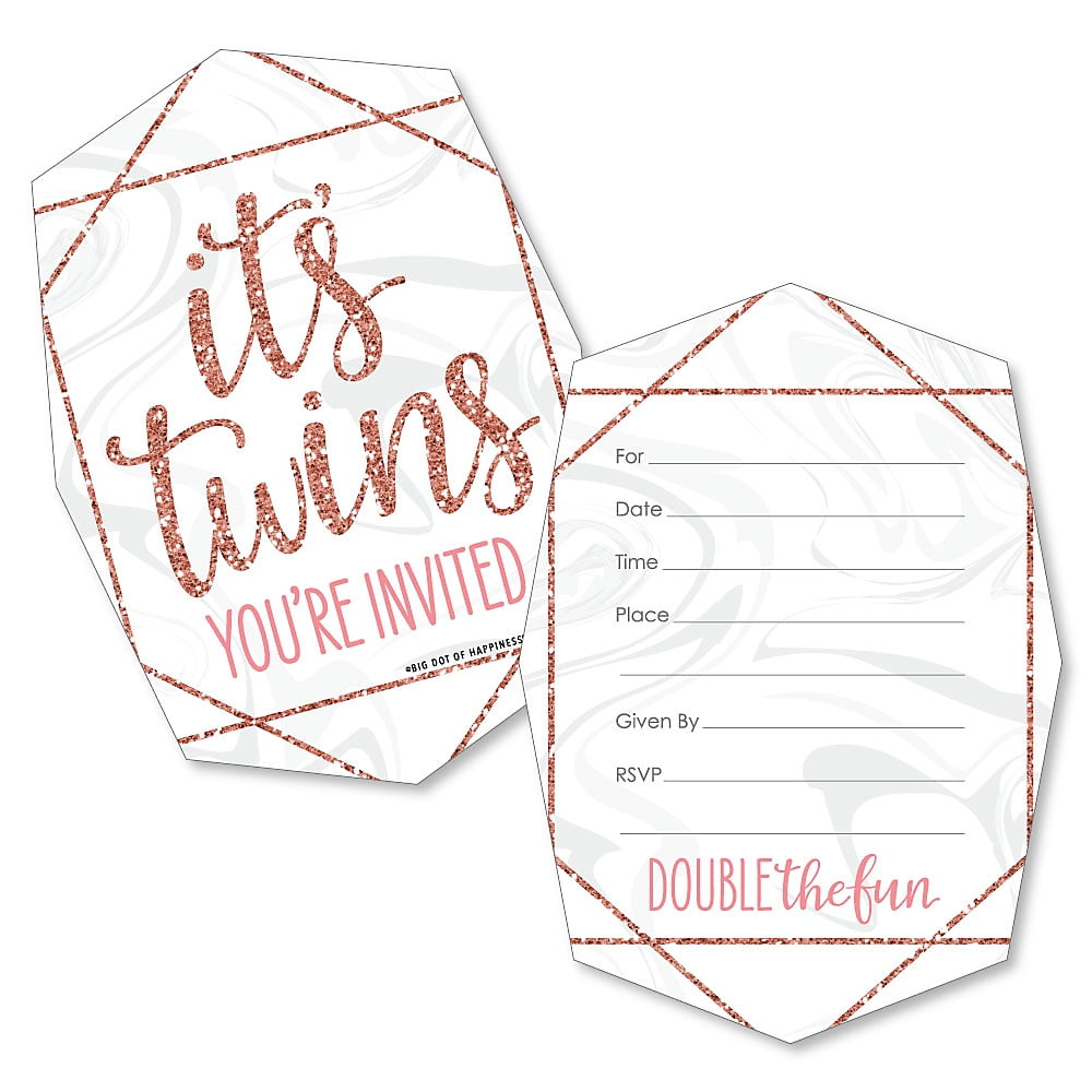 twin girl shower invitations