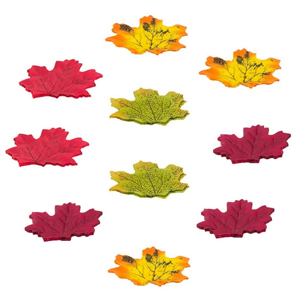 Milisten Thanksgiving Decorations Leaves Maple Leaf Props 100Pcs