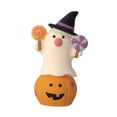 thumbnail image 1 of Estatuilla de calabaza en miniatura, decoración de Halloween, decoraciones de mesa, Mini estatua de calabaza de resina para decoración de escritorio y Blanco y naranja BLESIY Minifigura de Halloween, 1 of 8