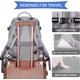 thumbnail image 3 of Mochila de viaje para mujer, mochila de senderismo, mochila impermeable para deportes al aire libre, mochila escolar informal, bolsa para ordenador portátil (gris oscuro), 3 of 3