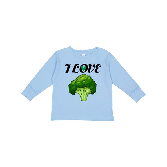 Inktastic I Love Broccoli Boys or Girls Long Sleeve Toddler T-Shirt