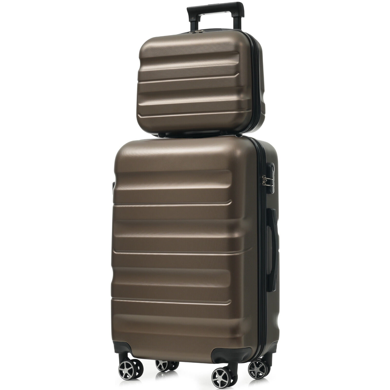 Hard Shell Luggage 6-Piece ABS Hardshell Luggage Set - Lightweight & Durable Suitcases with Dual Spinner Wheels, Carry-On & Check-In Sizes for Travel & Business,Carry On Hard Shell Luggage