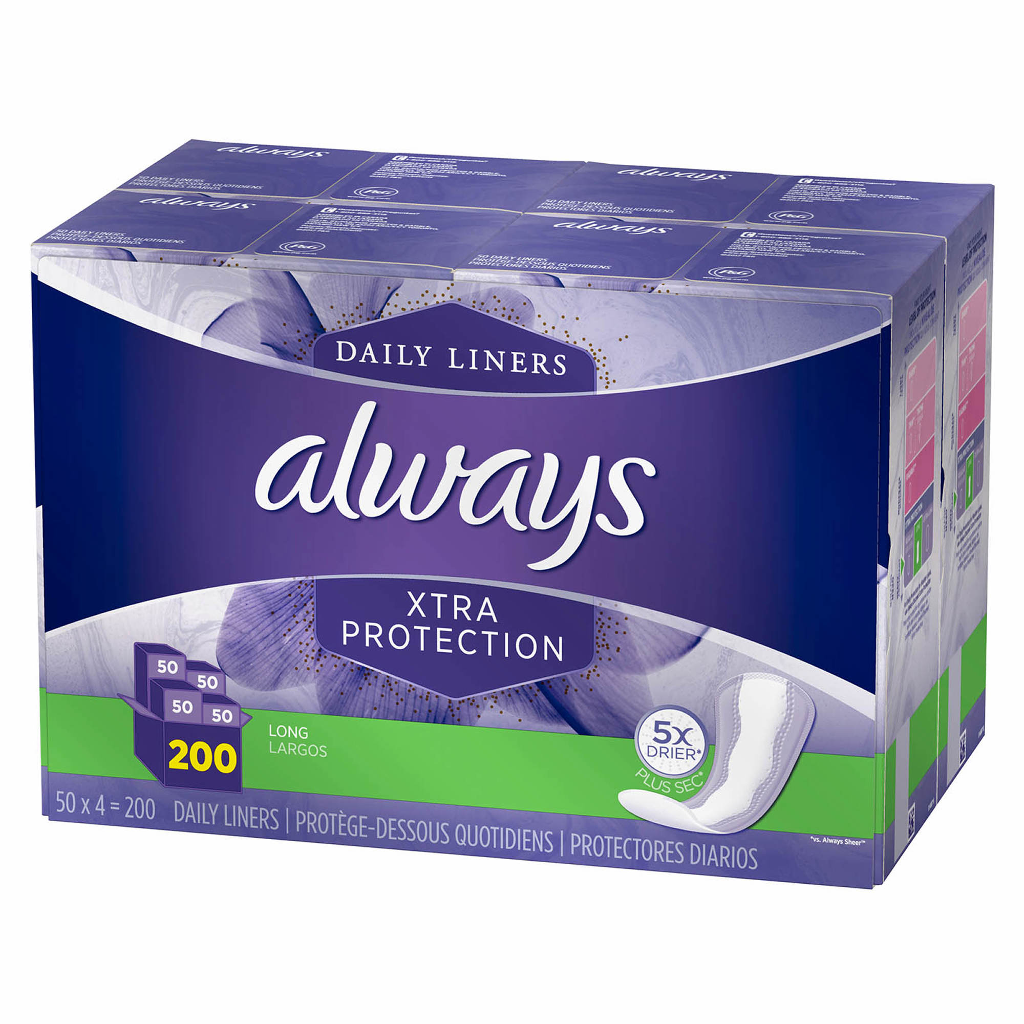 Product of Always Xtra Protection Pantiliners, 200 ct. Feminine Care