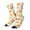 White, variant on Flower Fox Pattern Sport Socks for Women and Men Crew Socks Sporty Calf Socks Casual Socks