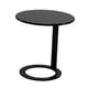 thumbnail image 1 of Mesita auxiliar pequeña, moderna, minimalista, de metal con base, pequeña mesa de pedestal decorativa. Negro, 1 of 9