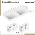 thumbnail image 6 of 12Pcs Dual Dipping Sauce Bowls with 2 Compartments, Plastic Dip Sauce Dish Tray, Divided Fondue Plate, Ketchup Wasabi Dipping Plate for Parties Restaurants Home, 6 of 6