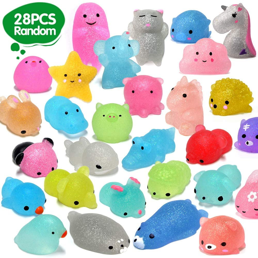 Krav nødsituation Kontur 28pcs Mochi Squishys Toys 2nd Generation Party Favors for Kids Birthday Gift  for Girl Boy Glitter Mini Squishy Mochi Animal Squishies Stress Relief Toy  Xmas Gift for Kid Adult, Random - Walmart.com