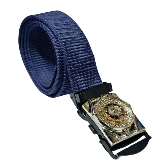 Premium Nylon Belt with Stylish Golden Auto-Lock Buckle | Adjustable, Durable and Smooth-Fit Strap for Daily Wear, Work, Travel and Outdoor Use