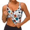 thumbnail image 3 of Balery Color Balls Sujetadores deportivos con espalda cruzada para mujer, acolchados, sin costuras, de alto impacto, ideales para yoga, gimnasio, entrenamiento y fitness.-Medium, 3 of 8