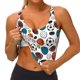 thumbnail image 3 of Balery Color Balls Sujetadores deportivos con espalda cruzada para mujer, acolchados, sin costuras, de alto impacto, ideales para yoga, gimnasio, entrenamiento y fitness.-Small, 3 of 8