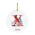 thumbnail image 2 of Holloyiver Personalized Christmas Initial Monogram Ornaments, 2024 Custom Christmas Ornament Gifts, Keepsake Acrylic Xmas Tree Decor for Families Friends, Christmas Ornament Decoration, 2 of 7