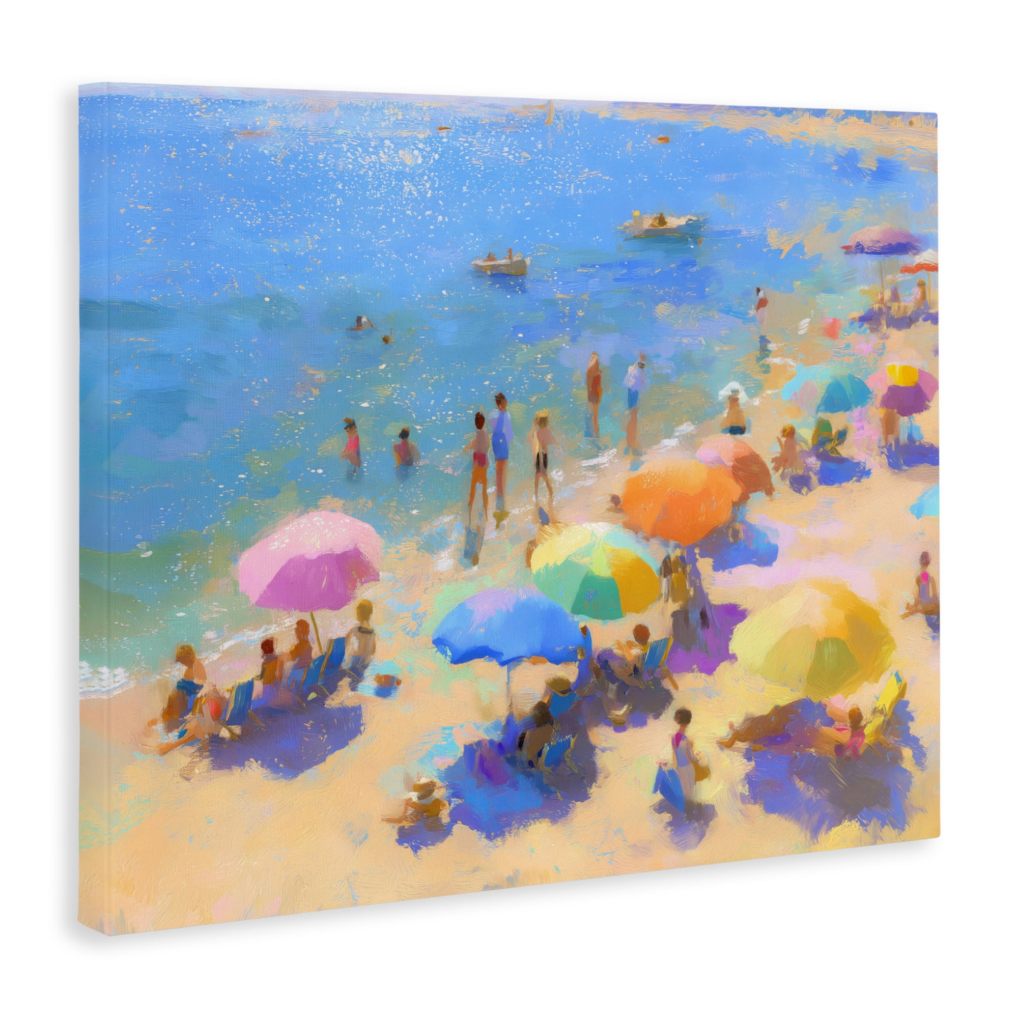 Stupell Industries Colorful Day at Beach Canvas Wall Art, design by LSR Design Studio