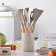 thumbnail image 1 of Rbaofujie Kitchen Accessories Wooden Handle Kitchenware Set 12 Piece Round Barrel Set Non Stick Pot Cooking Spoon Kitchen Tools Kitchen Accessories, 1 of 2