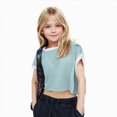 thumbnail image 6 of kpoplk Girl's Graphic Shirt Short Sleeve Loose Cute Summer T Shirt Trendy Aesthetic Baggy Tops(Green,13-14 Y), 6 of 7