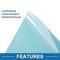 thumbnail image 4 of Unique Bargains Car Window Tint Film Chameleon 9.84 ft x 19.69 inch Privacy Film PET Light Blue 1 Pc VLT 75% IRR 91% UVR 99.5%, 4 of 7