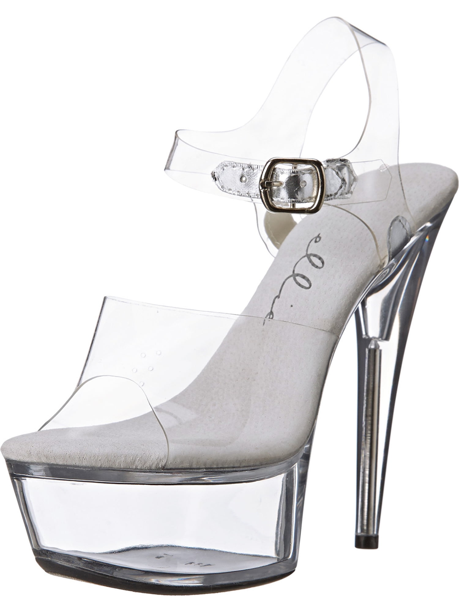 clear mid heel shoes