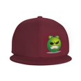 thumbnail image 3 of DouZhe Flat Brim Cap Snapback Hat, Cartoon Angry Alien Prints Adjustable Red Adult Baseball Cap, 3 of 6