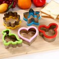 thumbnail image 3 of Sandwiches Cutter Set, Mickey Mouse & Dinosaur & Flower & Heart & Star Shapes Sandwiches Cutter Cookie Cutter - Food Grade Cookie Cutter Mold, 3 of 3