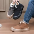 thumbnail image 2 of Winter Boots for Men Casual Suede Furry Lined Lace up Flat Walking Shoes Comfy Platform Soft Sole Nonslip Snow Booties Gray Size 11, 2 of 6