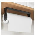 thumbnail image 4 of Paper Towel Holder Black Stainless Steel, Under Cabinet Paper Towel Holder Wall Mount, Self Adhesive or Screws, Kitchen Bathroom Paper Towel Holder Hanging Under Counter Space Saving Roll Holder, 4 of 5