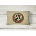 thumbnail image 2 of Carolines Treasures DAC2361PW1216 16 x 12 in. Unisex Entlebucher Mountain Dog Christmas Flowers Polyester Fabric Throw Pillow, 2 of 4