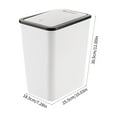 thumbnail image 6 of Mouliraty Bathroom Trash Can With Lid Garbage Can With Press Lid Plastic Wastebasket With Popup Lid For Toilet Office Bedroom Living Room, 6 of 6