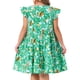 thumbnail image 4 of Vestido Boho de Talla Grande para Mujeres Agnes Orinda con Estampado Floral, Volantes en Capas, Mangas de Mariposa, Cuello Redondo, Vestido de Verano Babydoll 1X Verde, 4 of 7