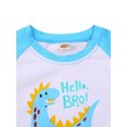 thumbnail image 4 of Kmbangi Baby Boys Clothes Set Dinosaur Print T-shirt+Solid Color Shorts, 4 of 9