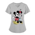 thumbnail image 3 of Mickey Mouse Disney Cuello en V Salón de belleza Médico de mascotas 2024 Uniforme de enfermera superior Top de mujer 2023 Ropa de enfermería de bolsillo Hospital, 3 of 5