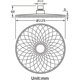 thumbnail image 2 of Tête de Douche, Ronde 9 Pouces Pommeau Douche Fixes ABS Tête de Douche Pluie Economie d'eau Haute Pression Pomme de Douche Pluie, G1/2 Connexion,noire, 2 of 5