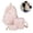Pink, variant on 3Pcs Backpack For School Large Capacity Aesthetic School Backpack with Crossbody Bag & Pouch Water Resistant Casual Daypack for College Travel Daily Use