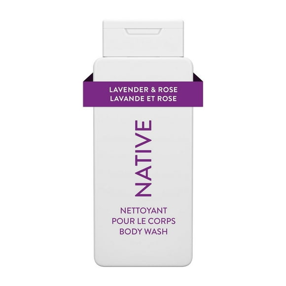 Native Natural Body Wash, Lavender & Rose, Sulfate Free, Paraben Free