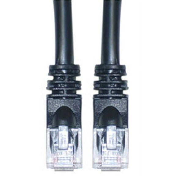 Cat5e Black Ethernet Patch Cable  Snagless Molded Boot  20 foot