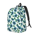 thumbnail image 2 of Balery Blue Sunflowers Vintage Canvas Backpack for Men and Women - Large Capacity, Durable Travel Laptop Bag for School, Work, Hiking, and Outdoor Activities, 2 of 7