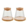 thumbnail image 4 of Glass Plant Jar with Wood Lid for Hydroponic Plants propagation 2pcs Clear Vase Small Size Home, 4 of 5